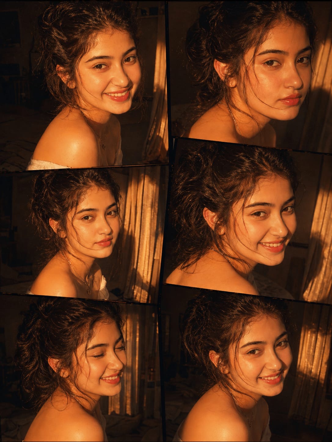 Best AI Prompt for Women Cinematic Portrait Collage with Soft Glowing Skin